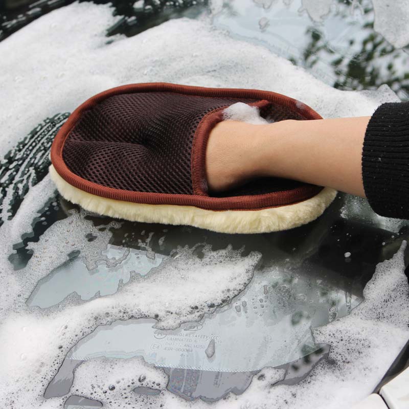 Car type soft hair car wash cleaning gloves car motorcycle car wash car care cleaning tools - GoCrisandy