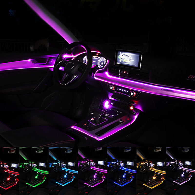 Car Fiber Optic Ambient Light Modified Car Interior Cool Light APP Rhythm Light - GoCrisandy
