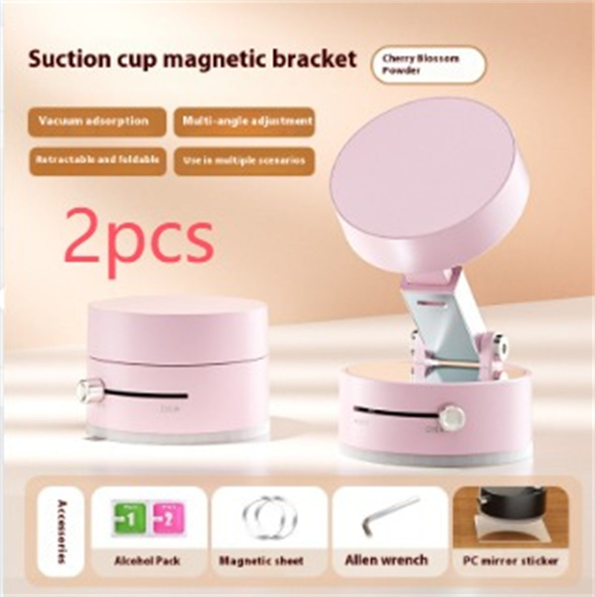 GoCrisandy foldable magnetic vacuum car phone holder with suction cup, hands-free navigation for smartphones.