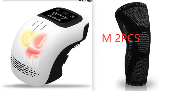 Gocrisandy electric knee massager with infrared laser, vibration, and heating for pain relief, designed for home use.