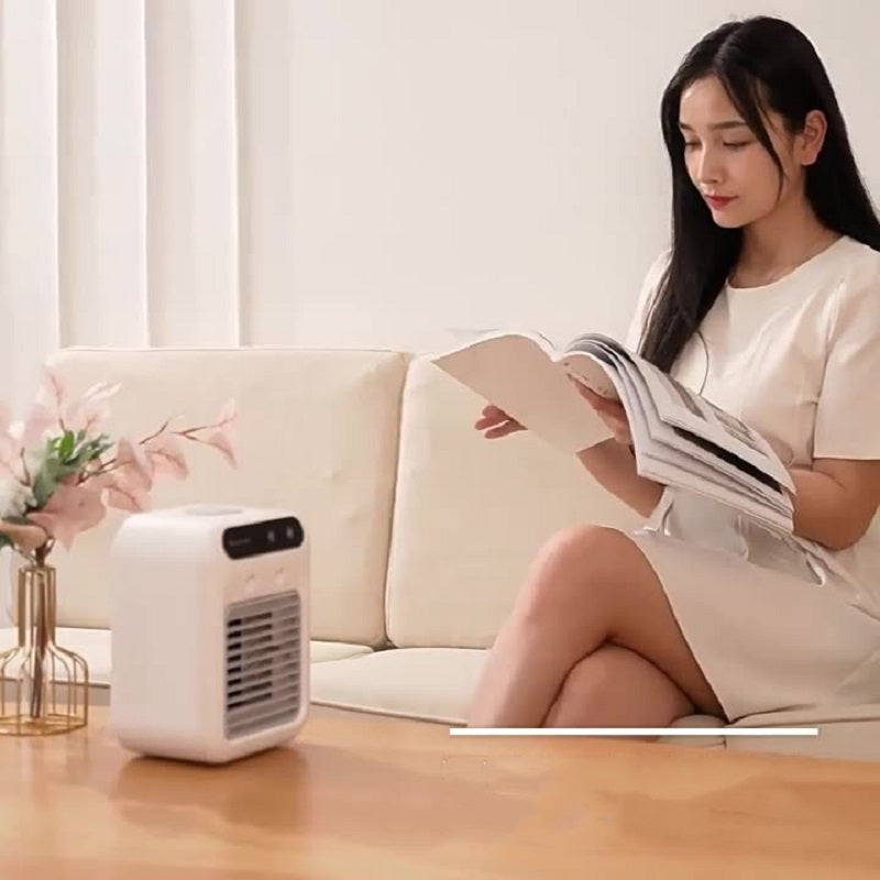 Gocrisandy portable air conditioner and cooler fan for rooms, offices, and cars with water cooling functionality.