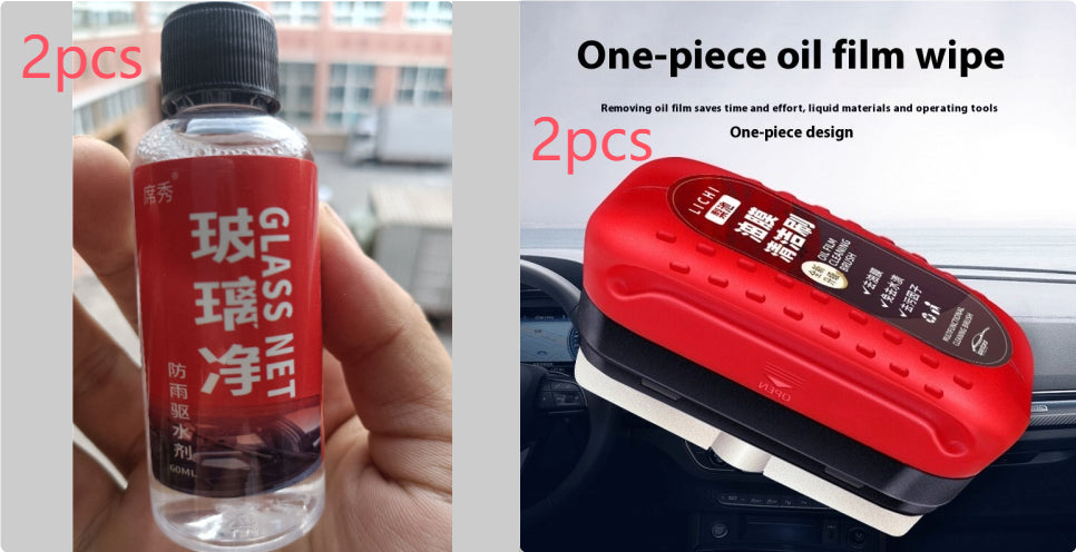 Automotive Oil Film Cleaning Brush Windshield Car Glass Sponge Cleaner Universal Removes Dirt Glass Cleaning Wipe Board Tool - GoCrisandy