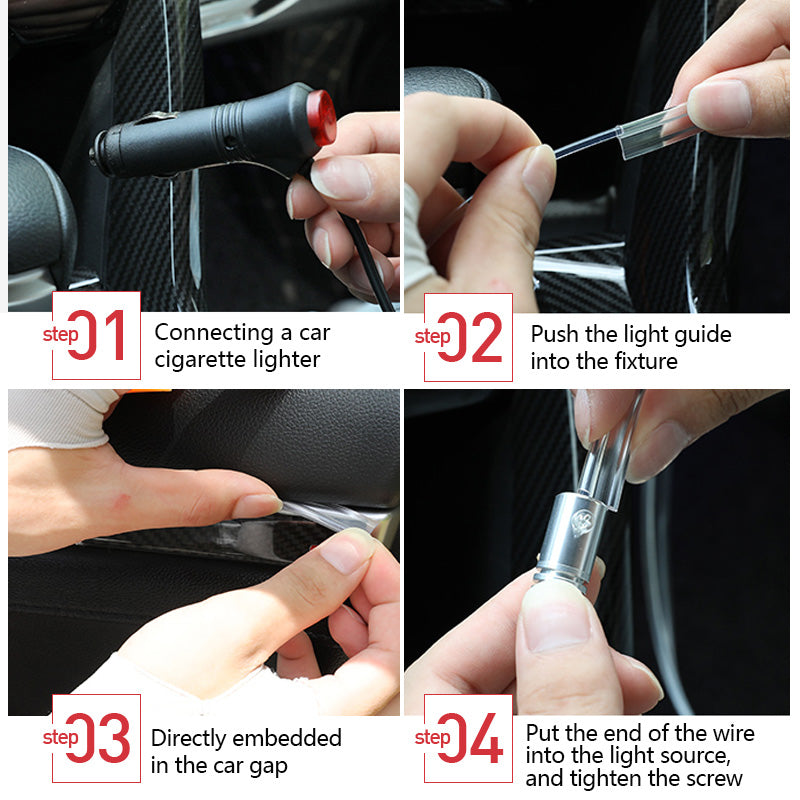 Car Fiber Optic Ambient Light Modified Car Interior Cool Light APP Rhythm Light - GoCrisandy