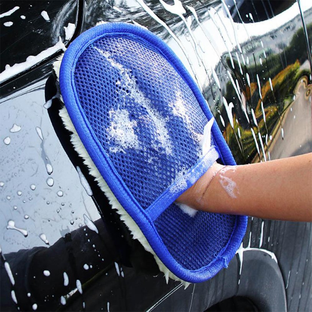 Car type soft hair car wash cleaning gloves car motorcycle car wash car care cleaning tools - GoCrisandy