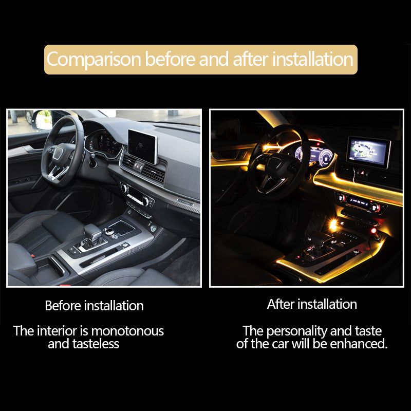 Car Fiber Optic Ambient Light Modified Car Interior Cool Light APP Rhythm Light - GoCrisandy