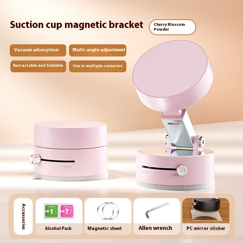 Gocrisandy foldable magnetic vacuum car phone holder with suction cup for hands-free navigation on a smartphone.