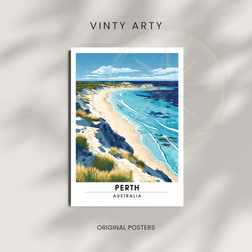Affiche Perth | Poster Murale Australie | Affiche Australie