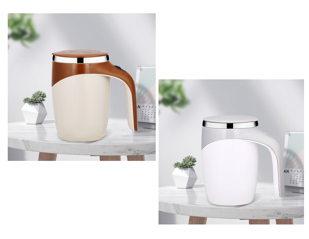 gocrisandy rechargeable automatic stirring coffee cup with magnetic rotating mechanism and sleek design for easy mixing