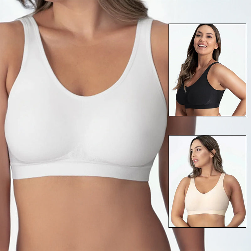 Plus-size gocrisandy premium shaper bra in bright color, designed for women size S to 3XL, featuring supportive lingerie style.