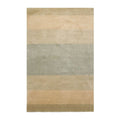 3'10''x6' Hand Knotted Tibetan Wool and Silk Tibetan Modern & Contemporary  Oriental Area Rug Aqua,Beige Color