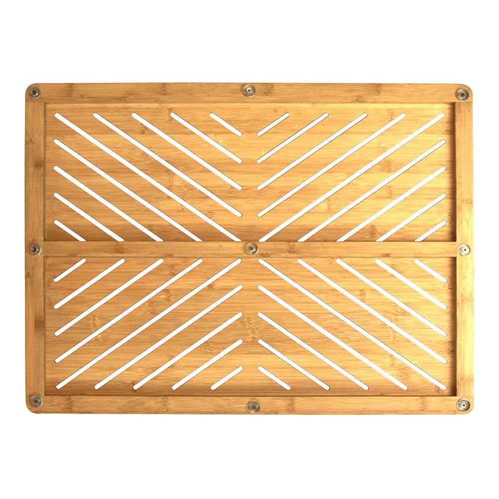 Oceanstar Bamboo Floor and Bath mat with Non-Slip Rubber Feet