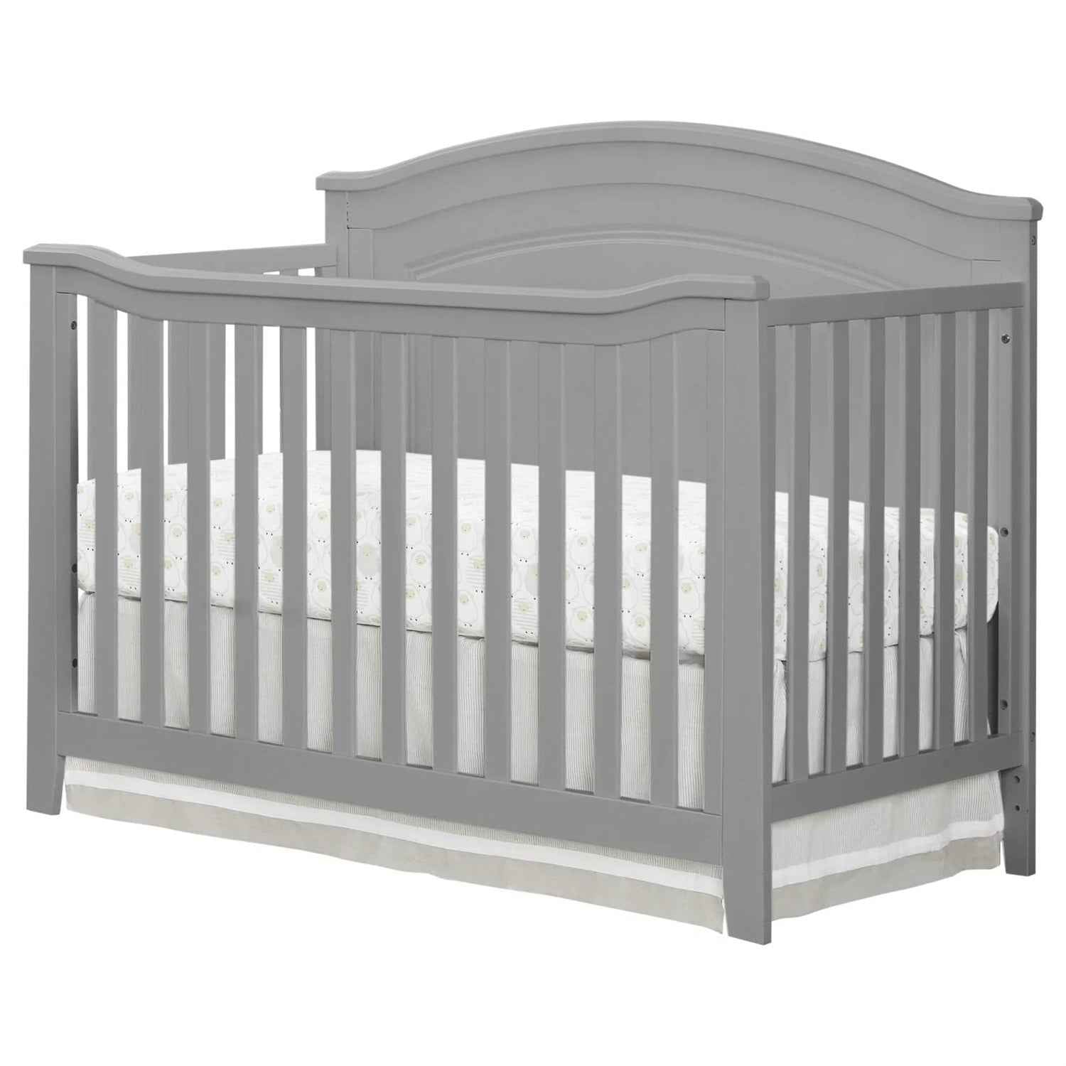 SF Home Solid Wood Convertible Crib in Grey - Toddler Bed Sold Separately