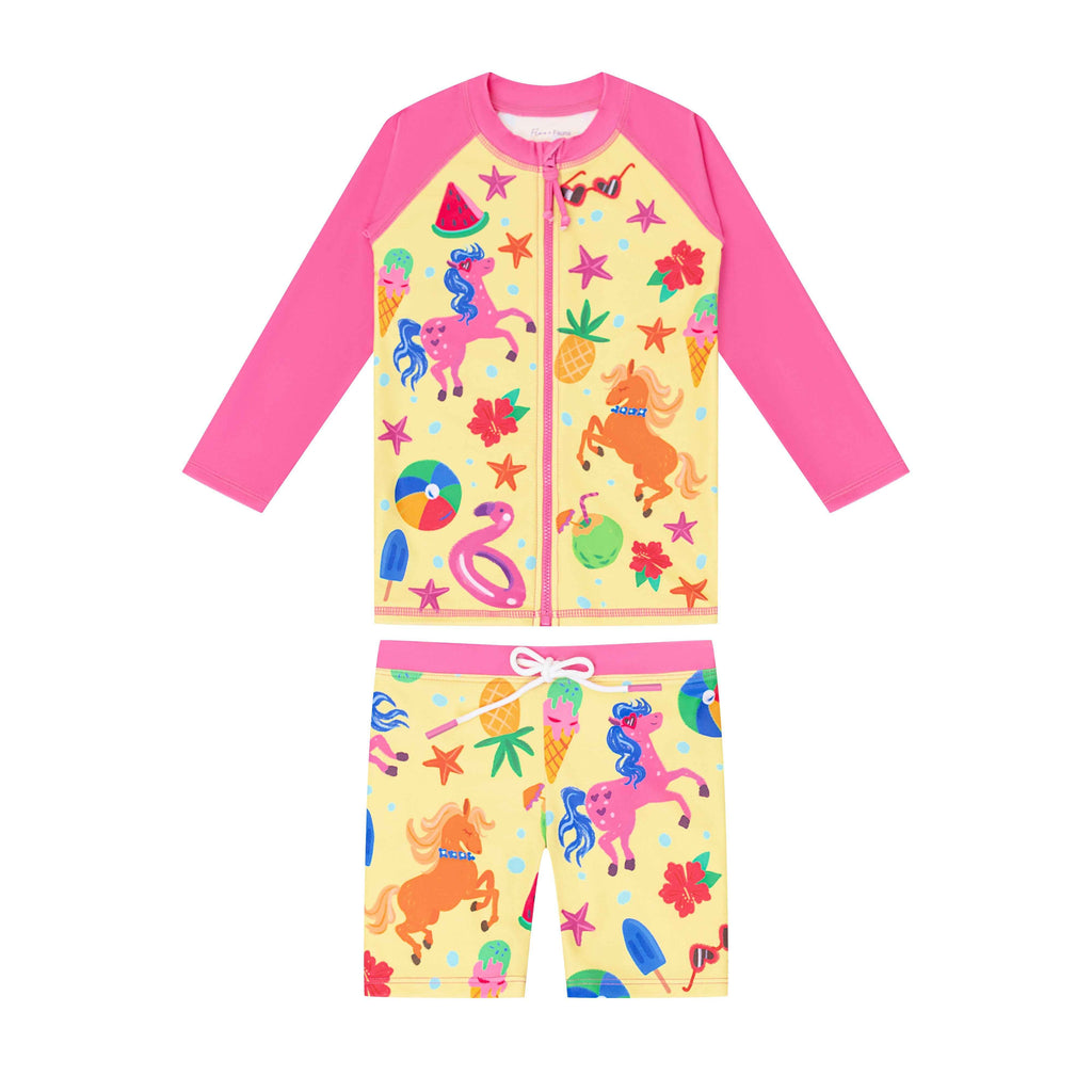 The 'Seaside Pony' 2-Piece Swim Set