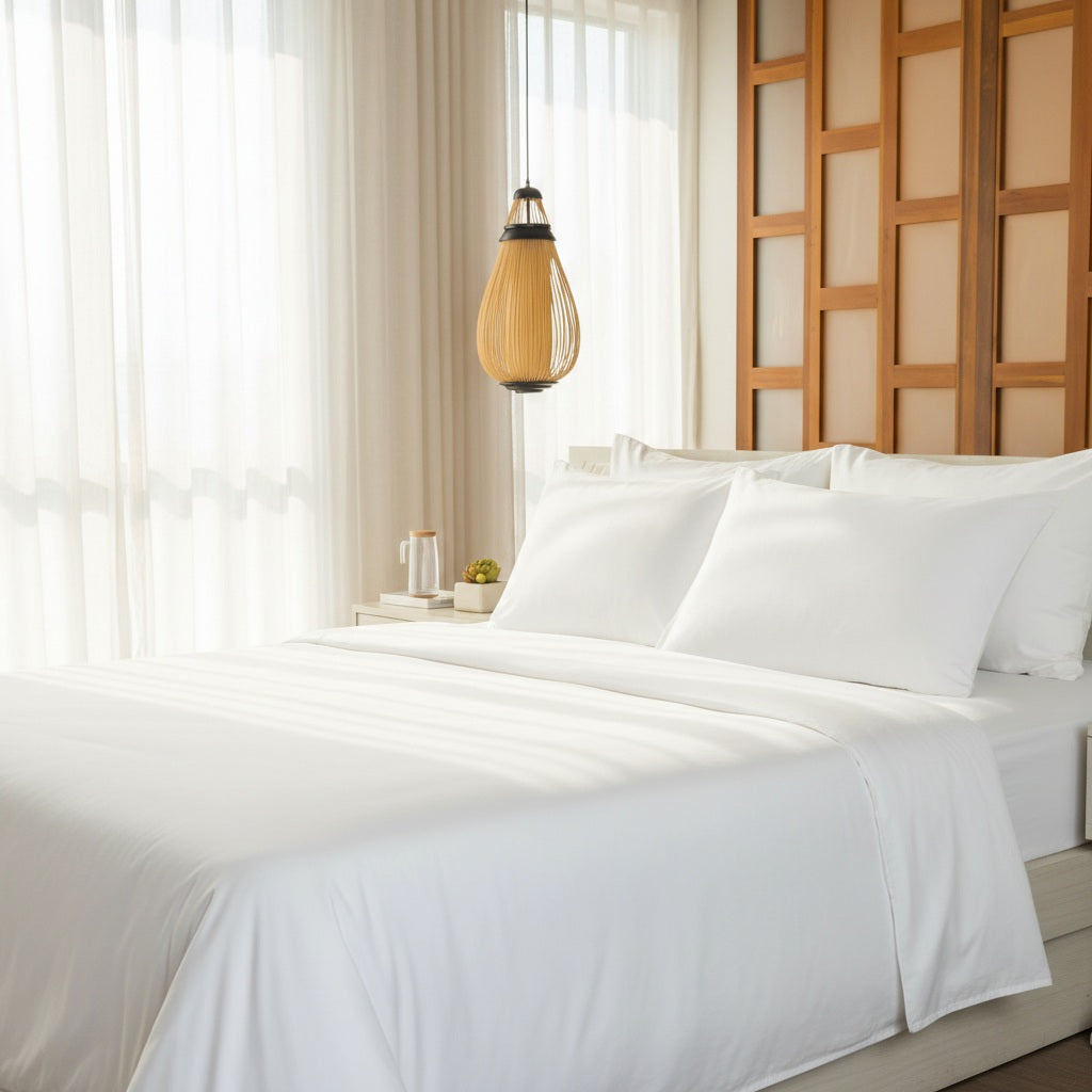 T-400 Mercerized Cotton Blend Satin Bed Linen
