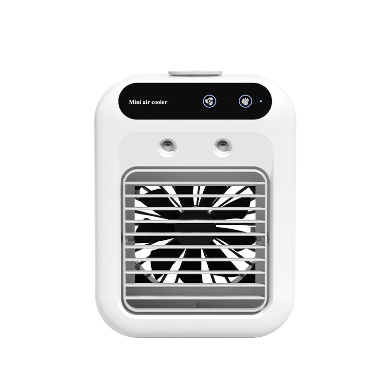 Gocrisandy portable air cooler fan with water cooling system, designed for room, office, and car use, providing cooling comfort.