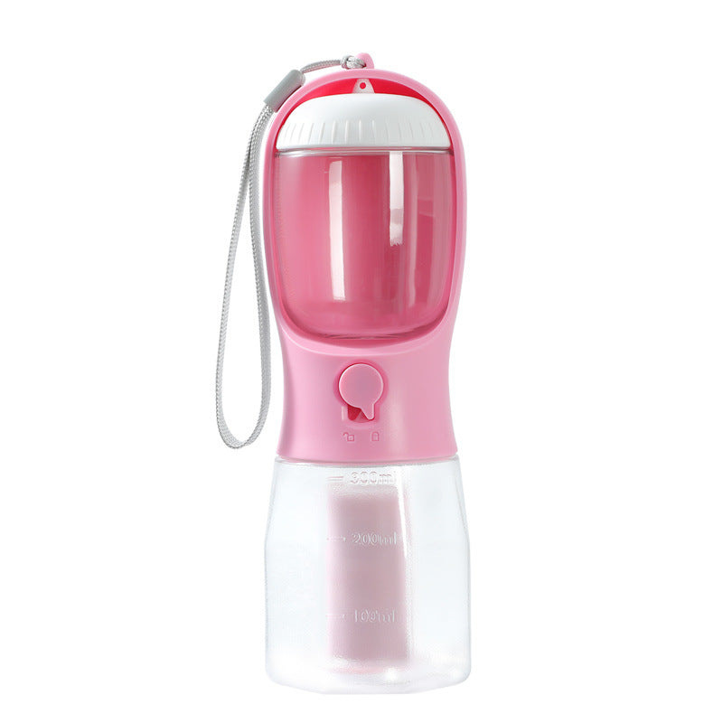 gocrisandy dog water cup with integrated food and garbage bag, portable multi-functional pet drinking accessory for dogs