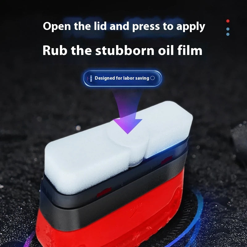 Automotive Oil Film Cleaning Brush Windshield Car Glass Sponge Cleaner Universal Removes Dirt Glass Cleaning Wipe Board Tool - GoCrisandy