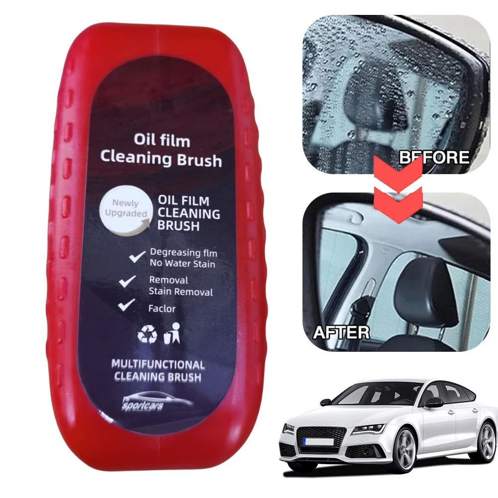 Automotive Oil Film Cleaning Brush Windshield Car Glass Sponge Cleaner Universal Removes Dirt Glass Cleaning Wipe Board Tool - GoCrisandy